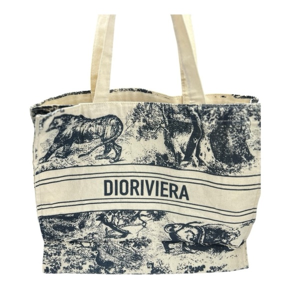 Dior Dioriviera Jute Novelty Tote with bottom board - Picture 14 of 14